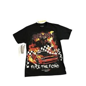 Graphic T-Shirt Mens L Black Short Sleeve Cotton Blend Excellent Casual Tee NWT